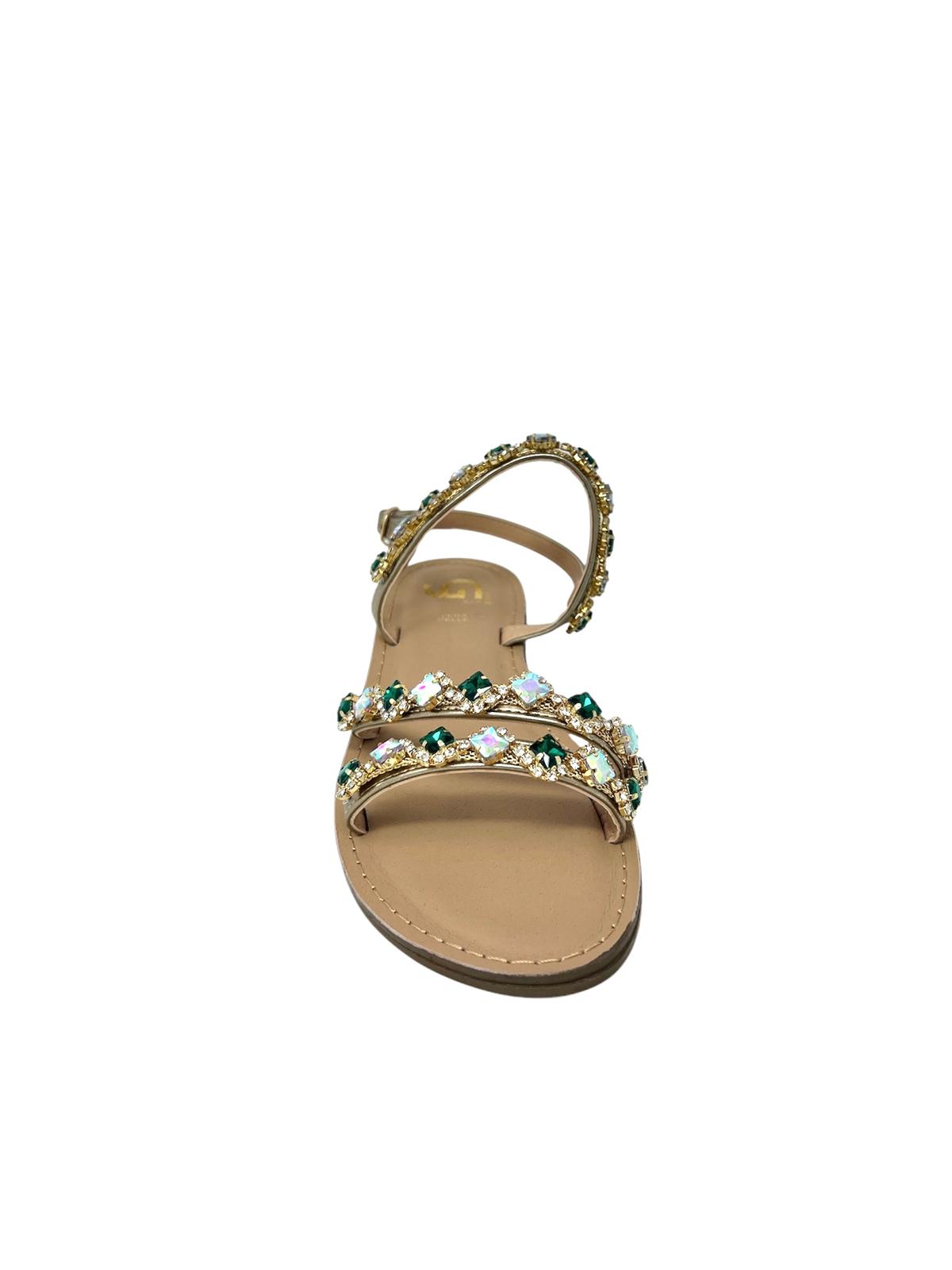 Sandalo gioiello multistrass tacco 5 cm - GL830VE