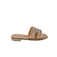 Ciabatta flat ad H con strass - GL820P