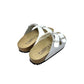 Ciabatta con doppio cinturino regolabile argento - GS1571Q