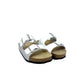 Ciabatta con doppio cinturino regolabile argento - GS1571Q
