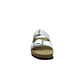 Ciabatta con doppio cinturino regolabile argento - GS1571Q