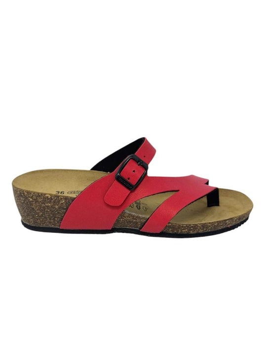 Infradito zeppa bassa rosso - GS1206