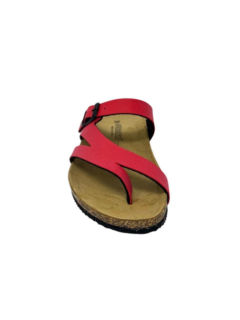 Infradito zeppa bassa rosso - GS1206