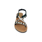 Sandalo flat mignon incrociato animalier - 3273CU