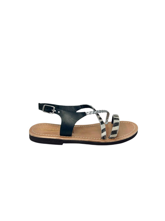 Sandalo flat mignon incrociato animalier - 3273CU