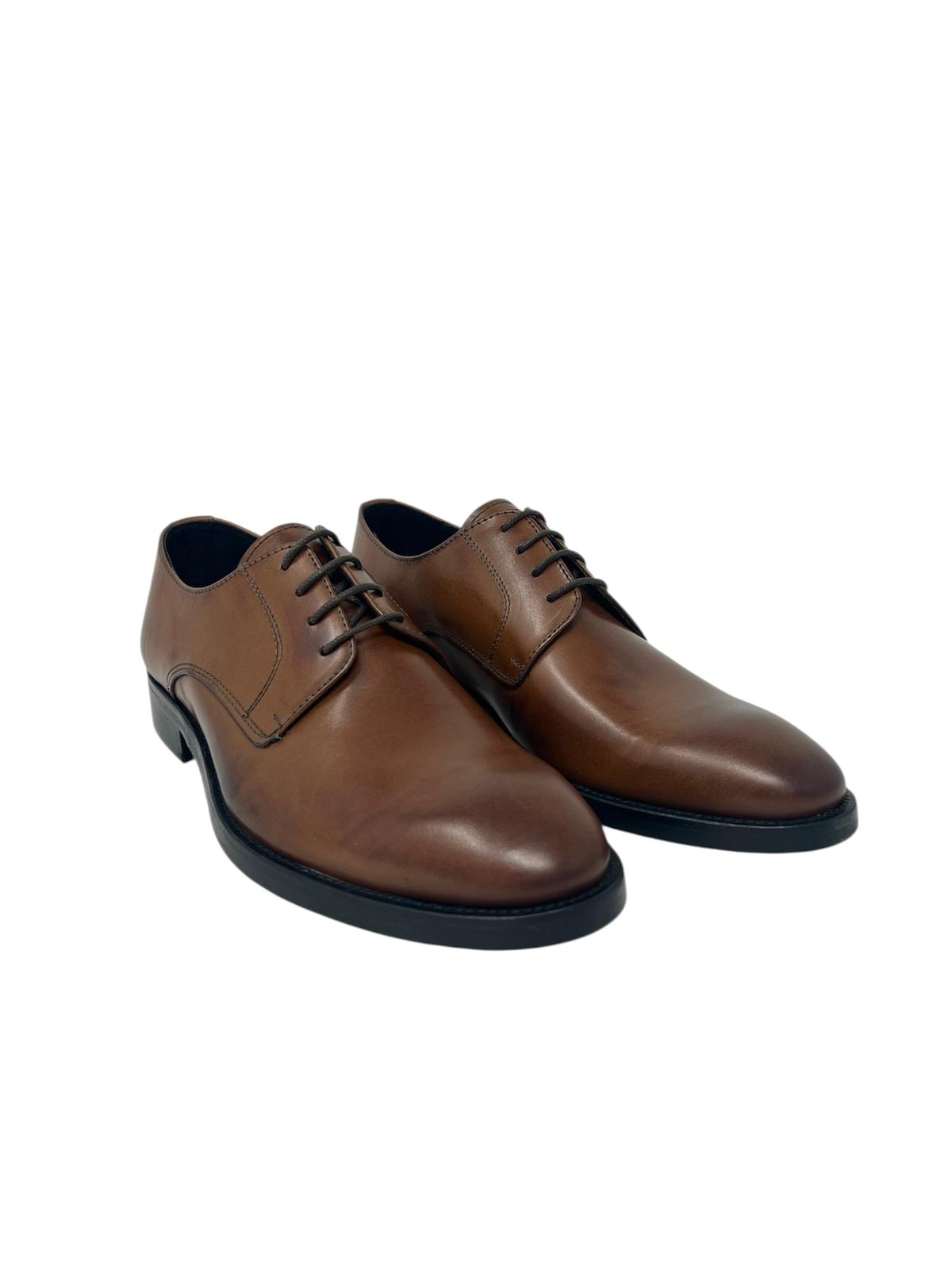 Derby uomo cuoio marrone - 016CU