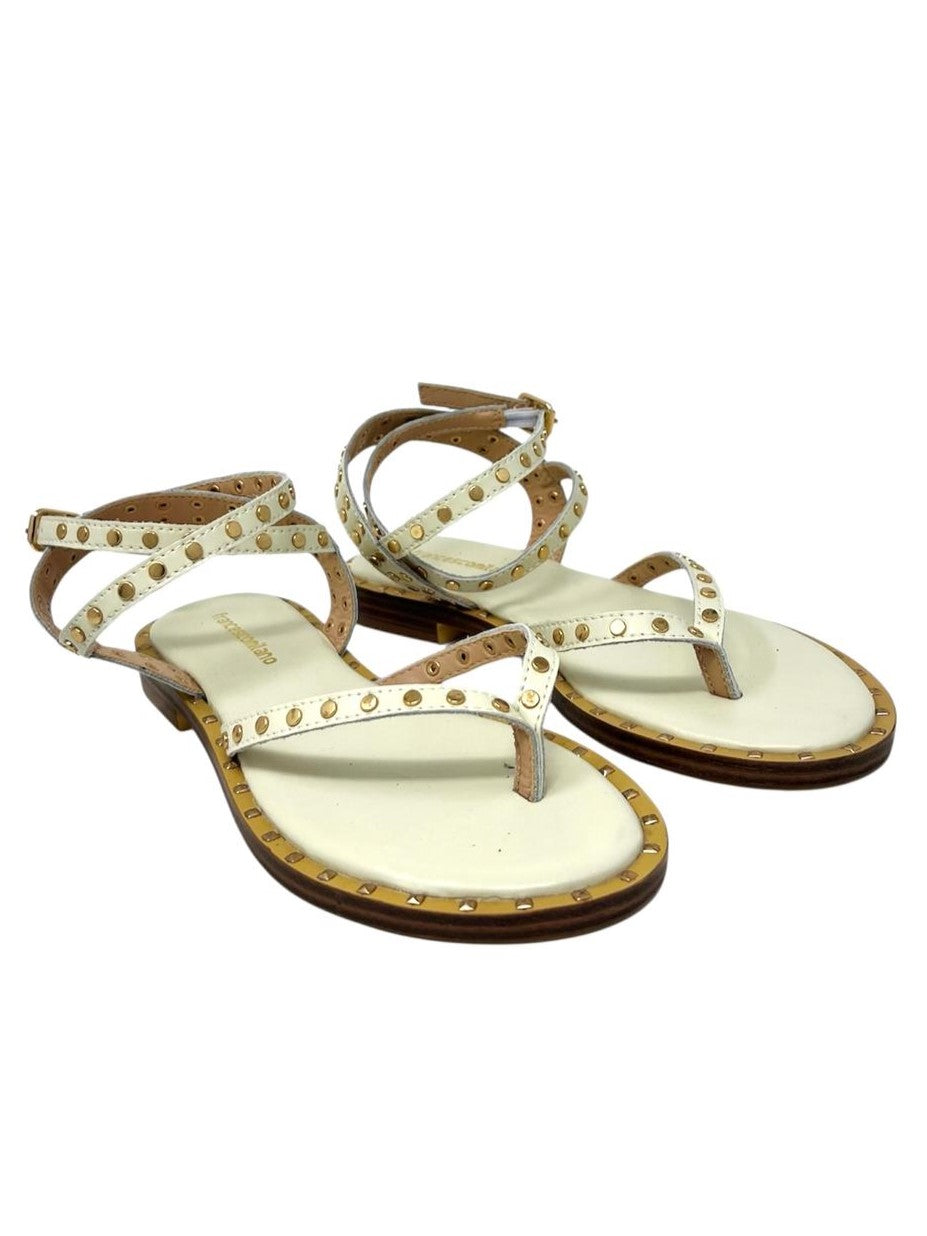 Sandalo infradito gladiatore beige - E3702AB