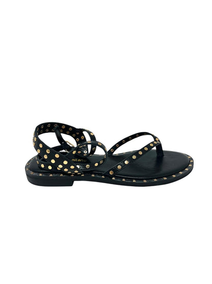 Sandalo infradito gladiatore nero - E3702A