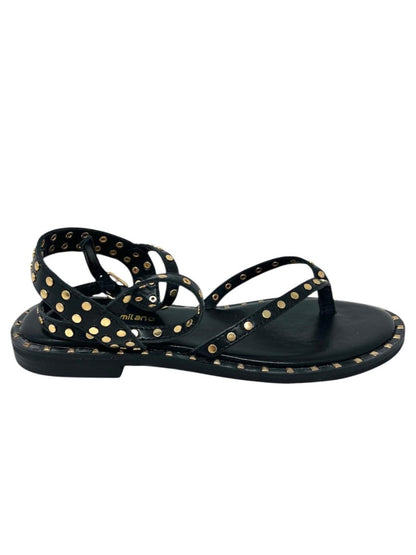 Sandalo infradito gladiatore nero - E3702A