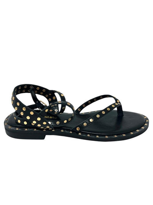 Sandalo infradito gladiatore nero - E3702A