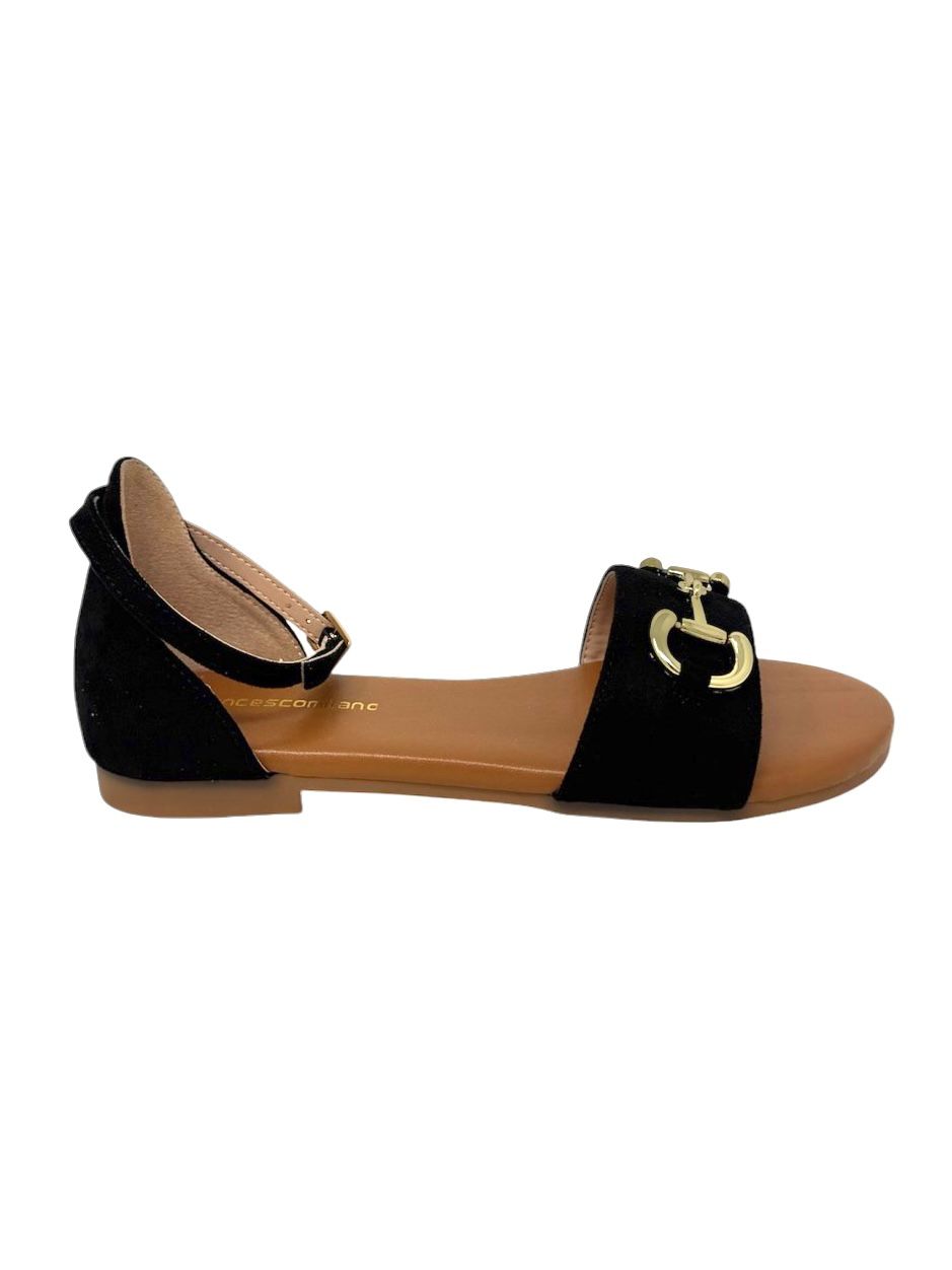 Sandalo basso basic accessorio morsetto nero - G2802T