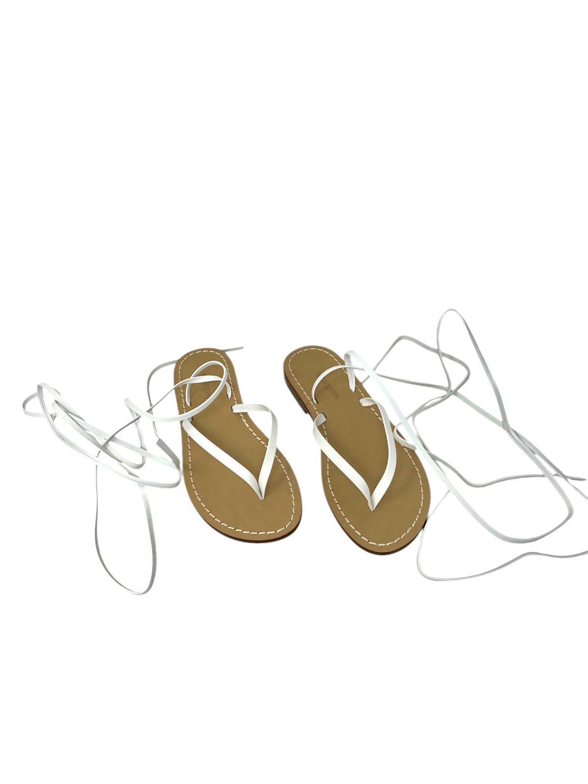 Sandalo in pelle alla schiava bianco - CS02