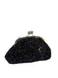 Borsa clutch in paiettes nera - 273229