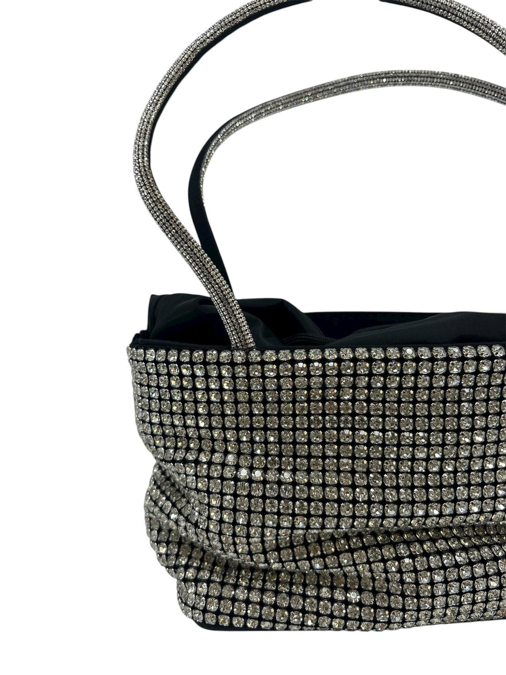 Mini bag in strass con manico morbido - 27250