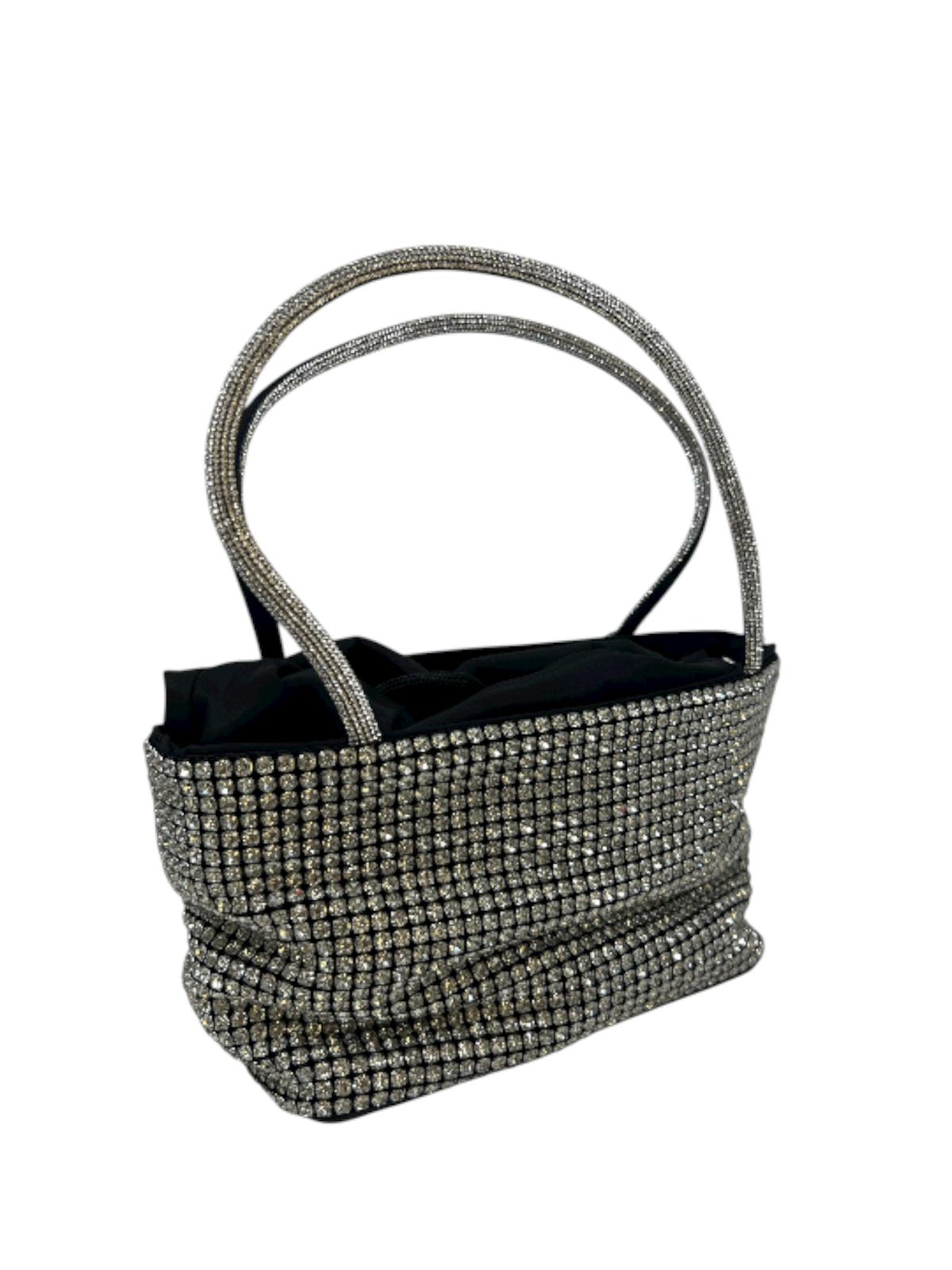 Mini bag in strass con manico morbido - 27250