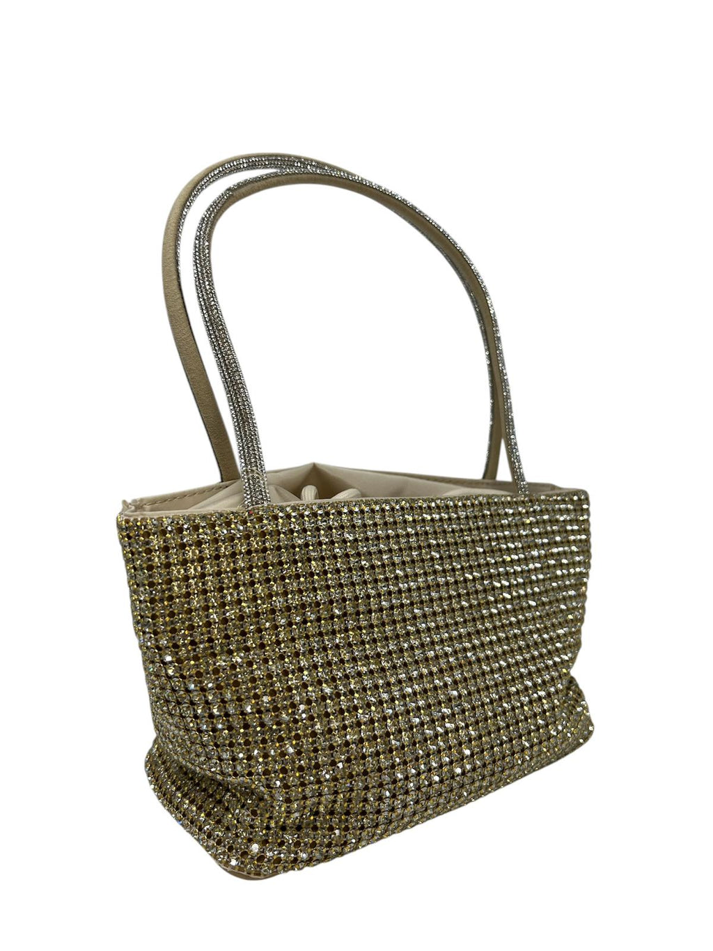 Mini bag in strass con manico morbido - 27250