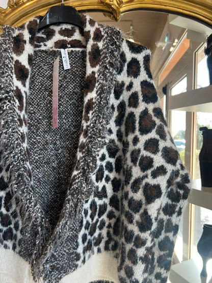 Cardigan animalier