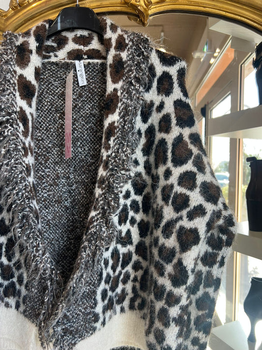 Cardigan animalier