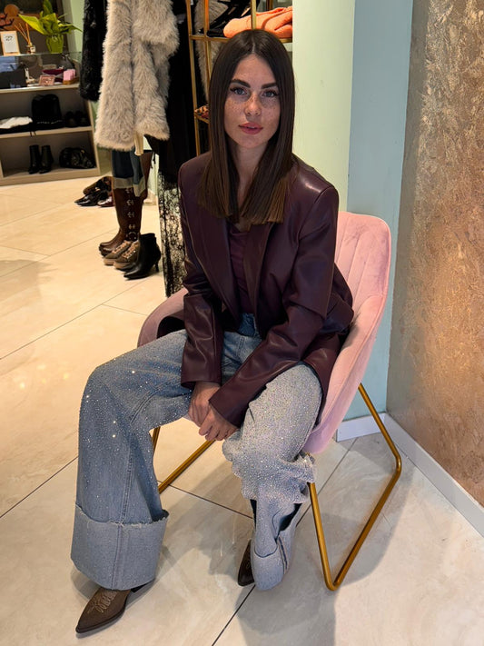 Blazer ecopelle  vino