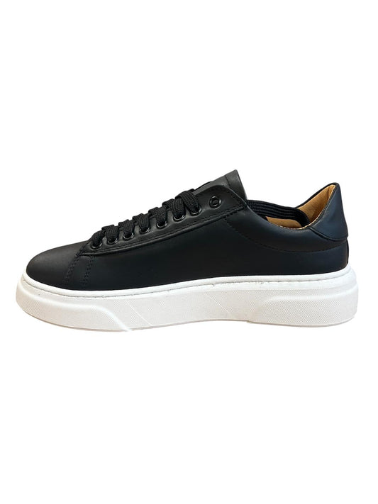 Sneakers vera pelle nera V_SNKNERO