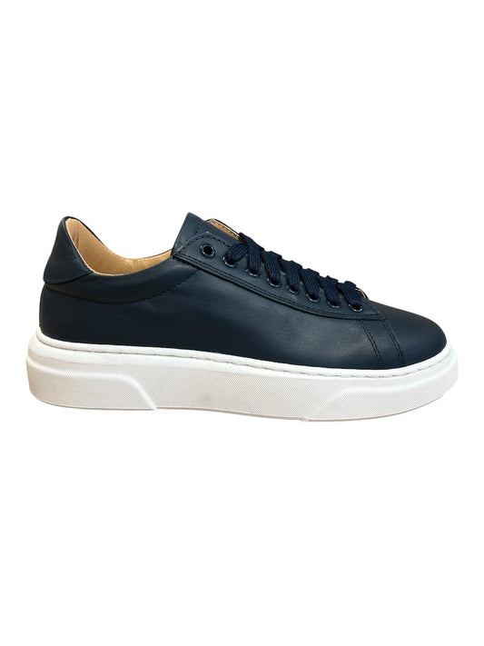 Sneaker in vera pelle blu V_SNKBLU