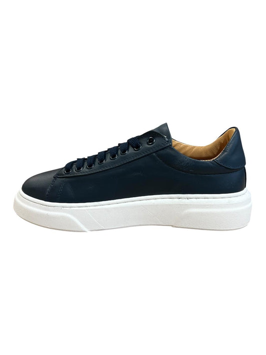 Sneaker in vera pelle blu V_SNKBLU