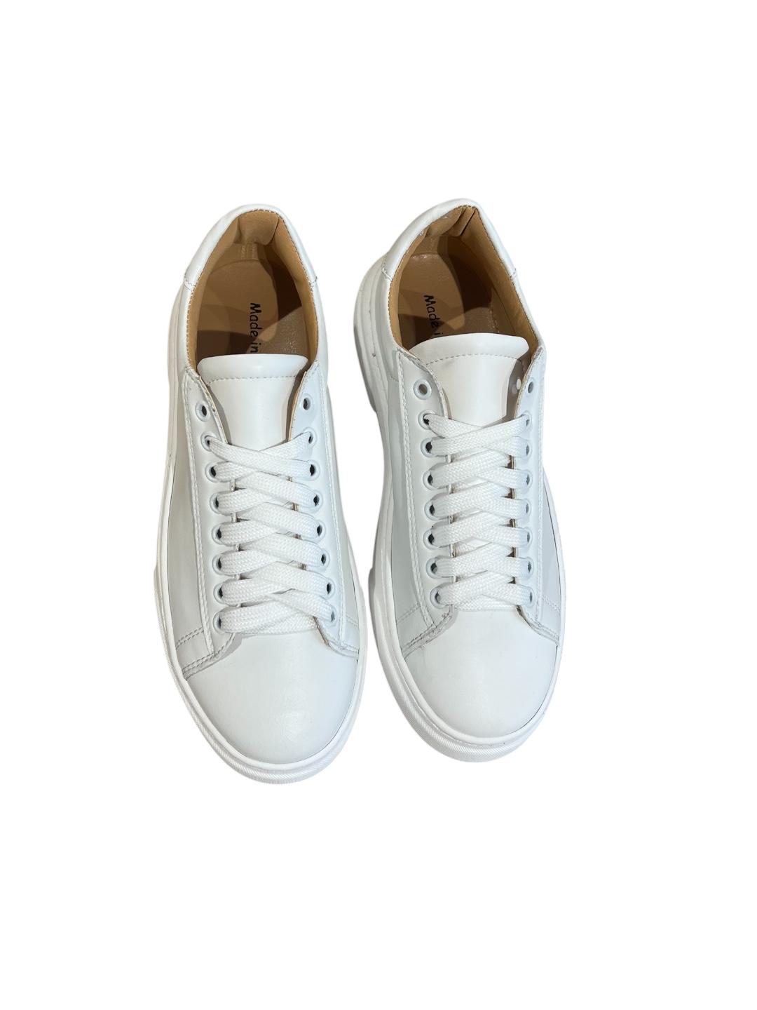 Sneaker in vera pelle bianca V_SNKBIAN
