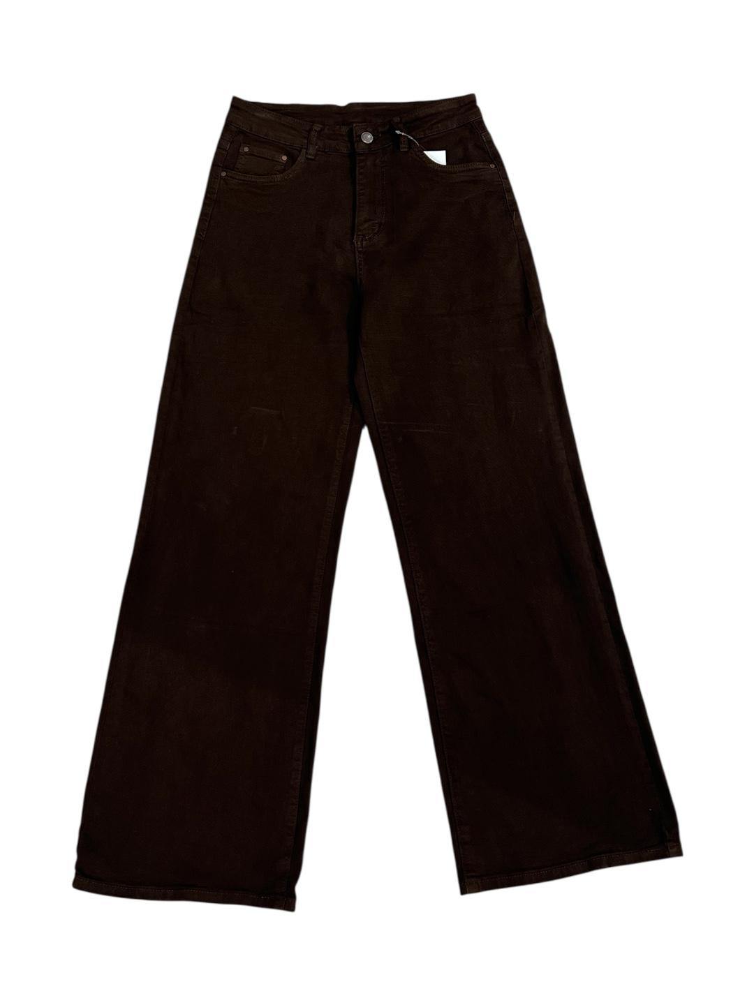 Jeans a palazzo marrone V_6503