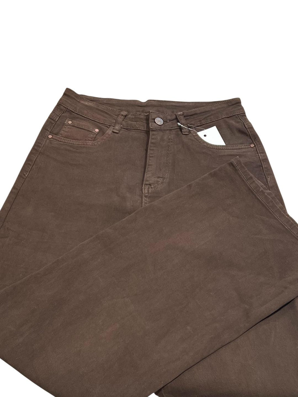 Jeans a palazzo marrone V_6503