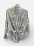 Camicia azzurra ricamata V_23235