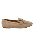 Mocassino microfibra morsetto beige - V4099B
