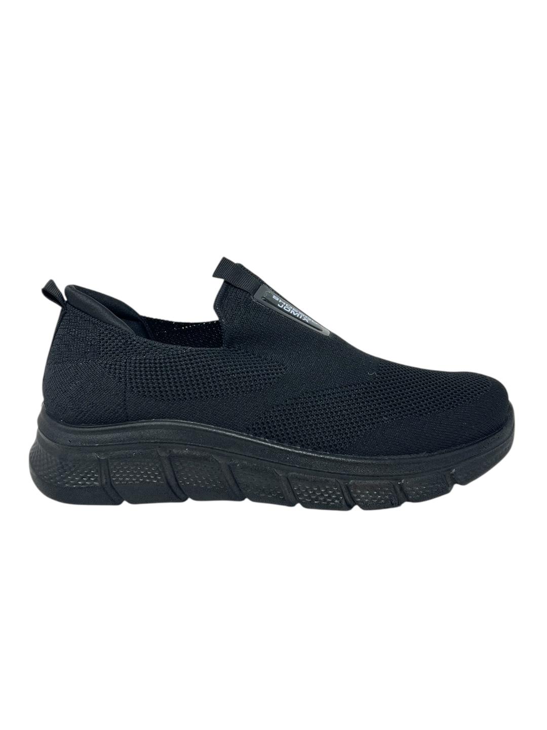 Slip-on nera in tessuto - V_0415N
