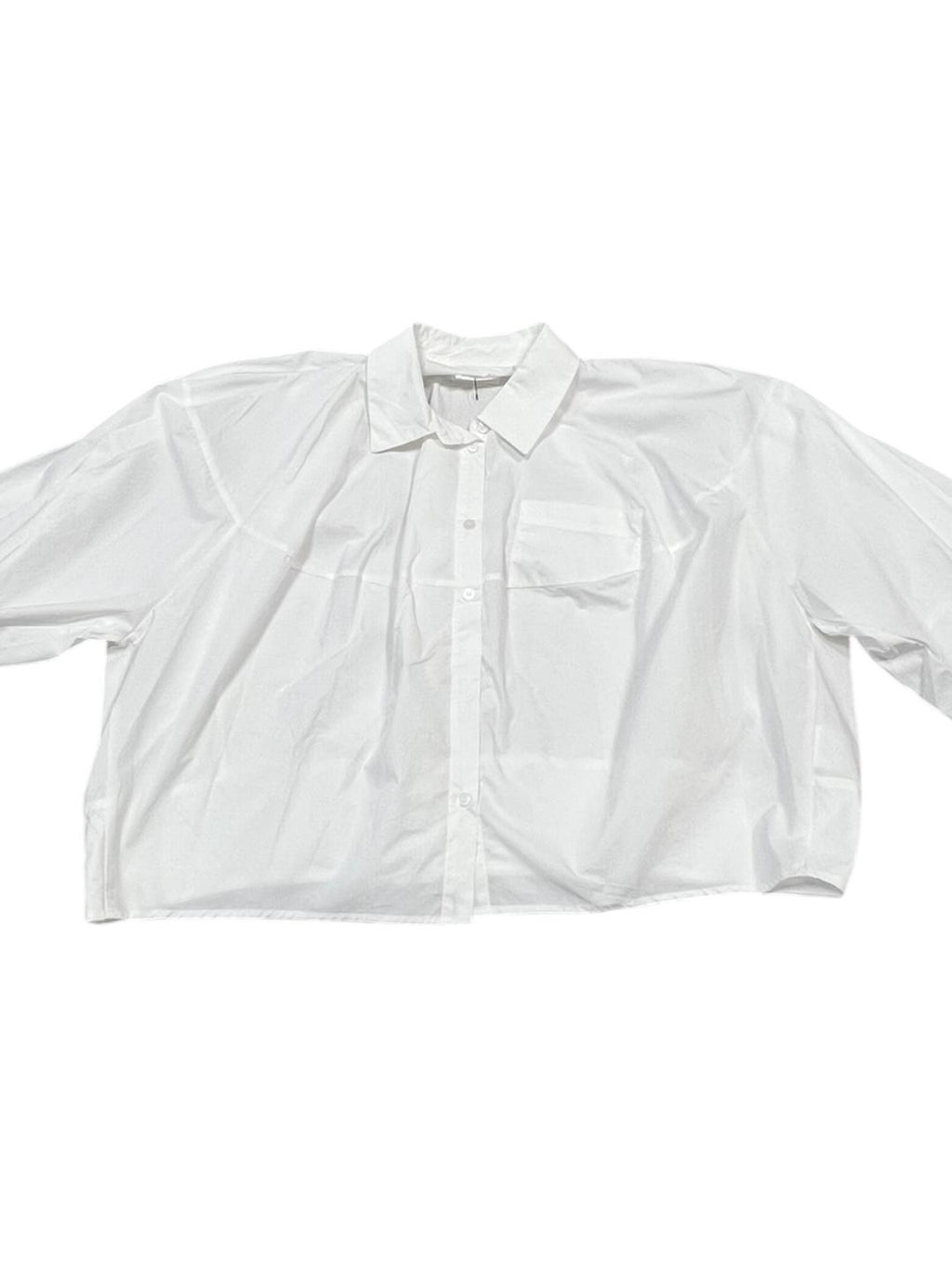 Camicia cropped cotone - V_2641