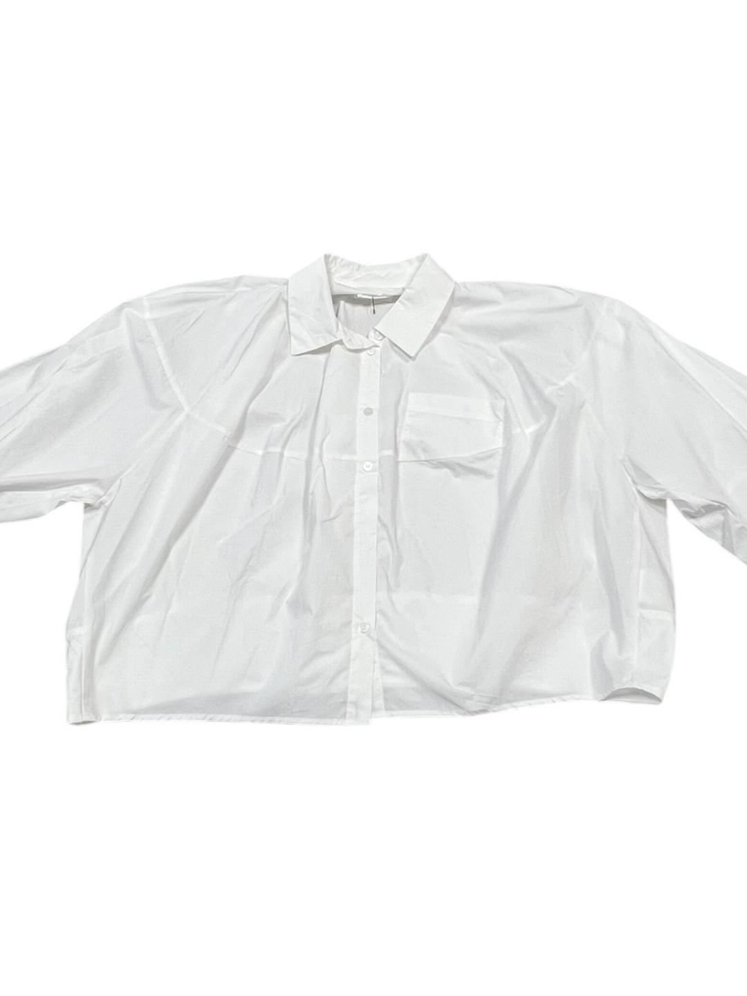Camicia cropped cotone - V_2641