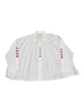 Camicia cotone con fiori - V_2642