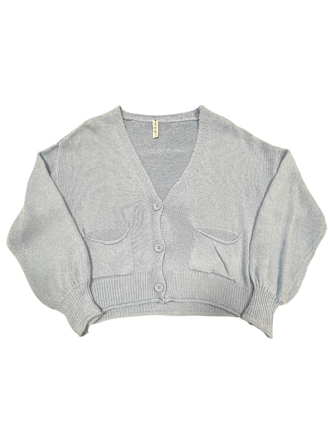 Cardigan scollo a V con bottoni - V_1972