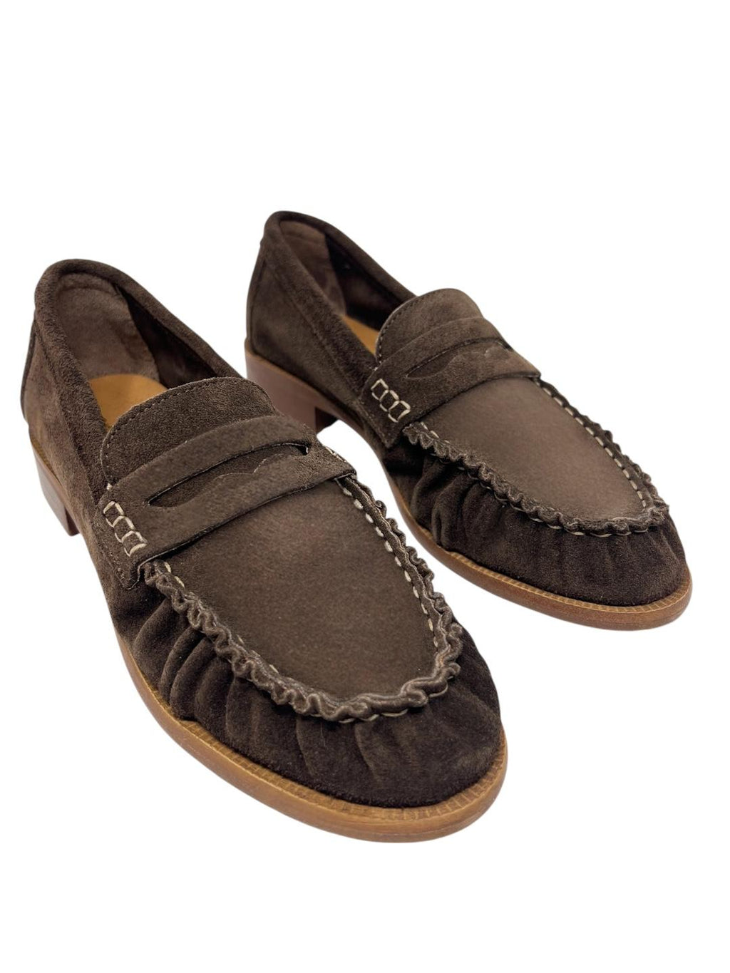 Mocassino in camoscio marrone V_128M