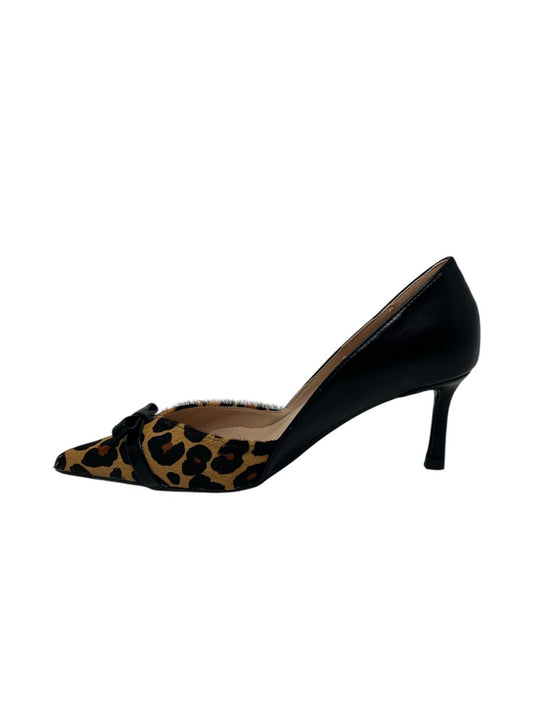 Decollete pelle maculata con fiocco V_H0801M