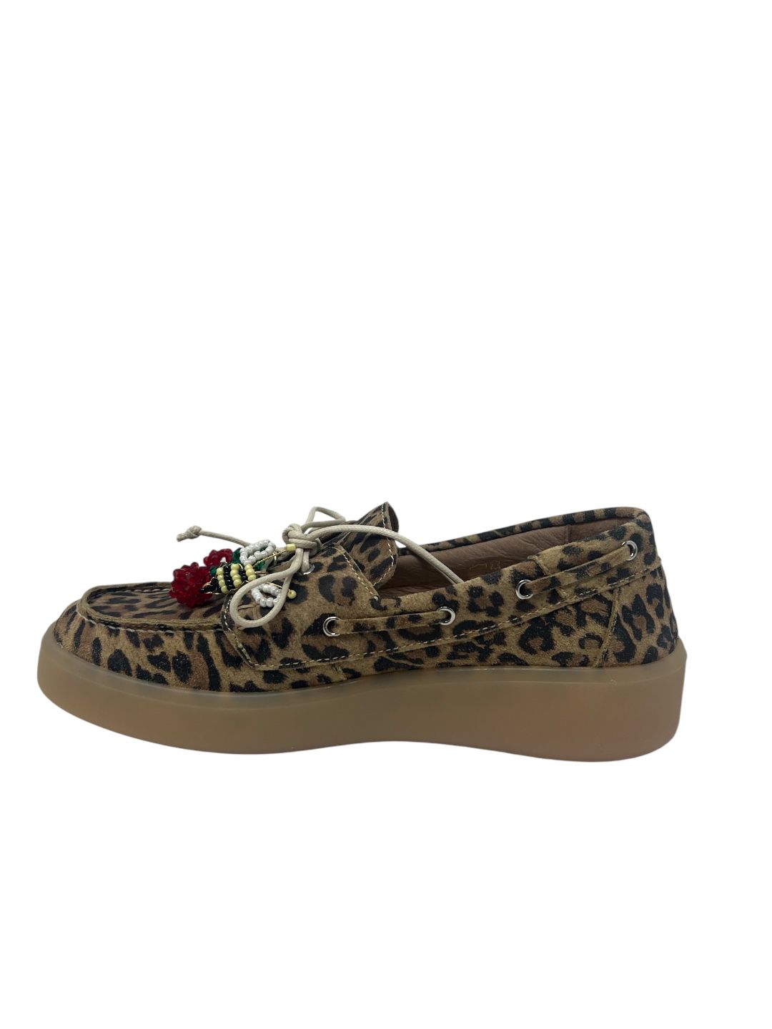 Mocassino leopardato con charms V_56ACC