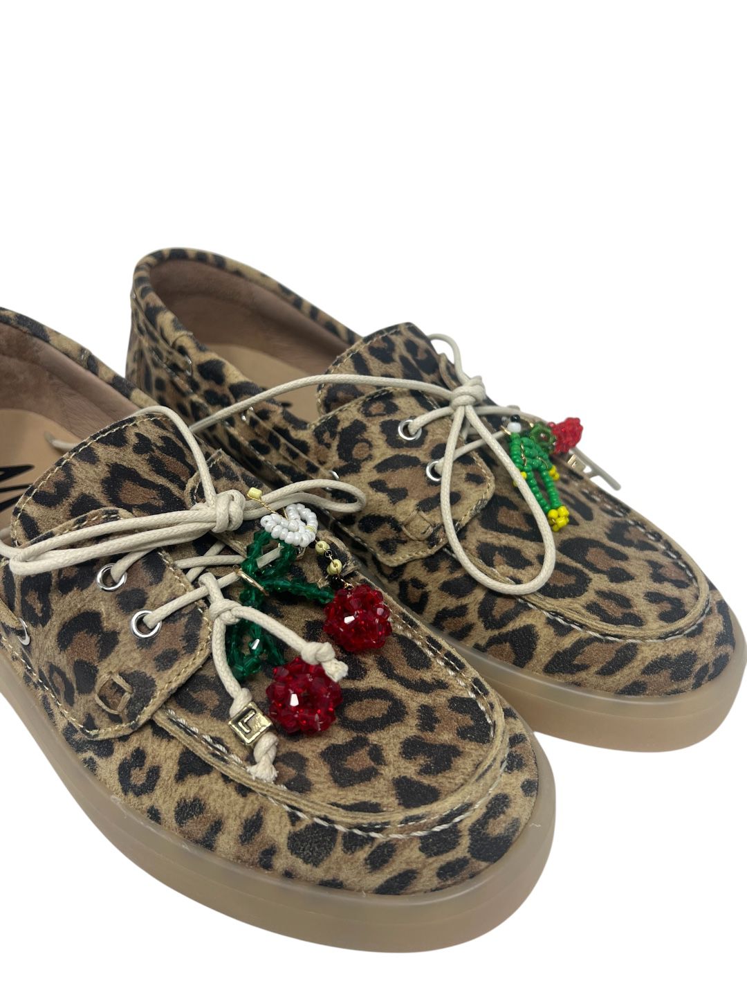 Mocassino leopardato con charms V_56ACC