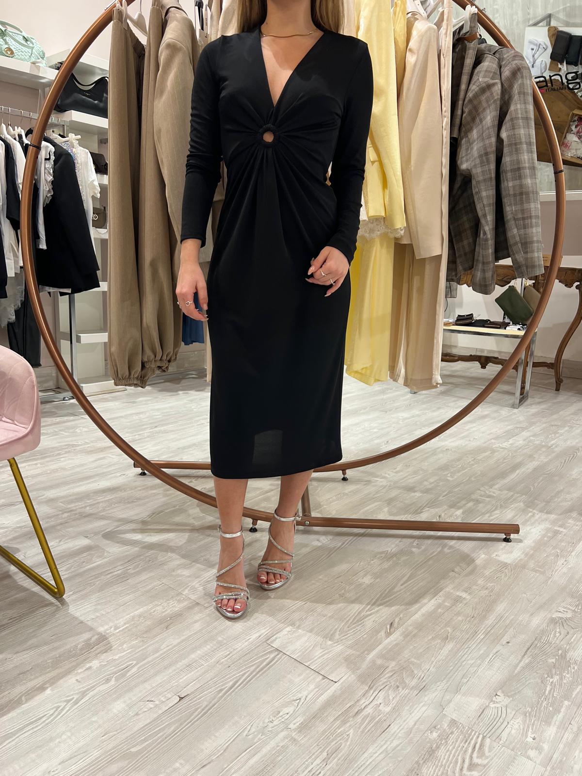 Abito con anello nero - V_12558N