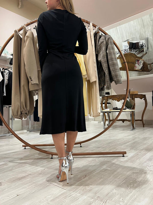 Abito con anello nero - V_12558N