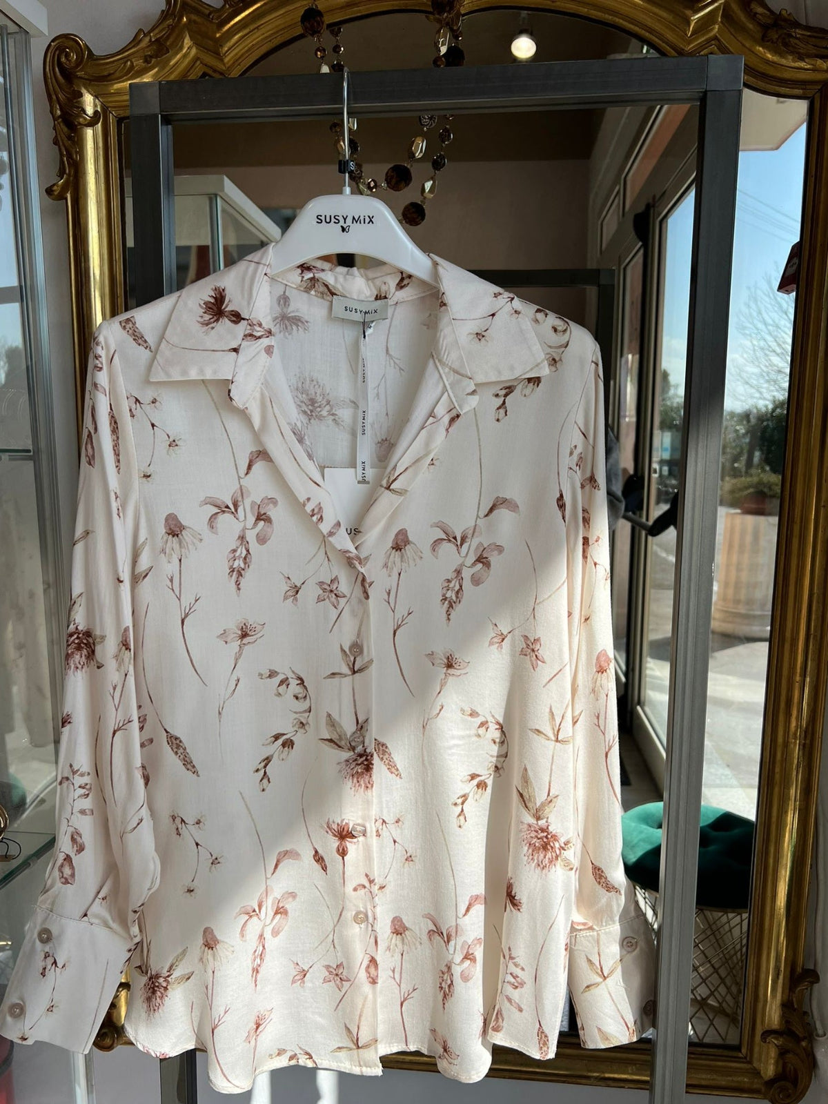Camicia fantasia latte V_Y375ST