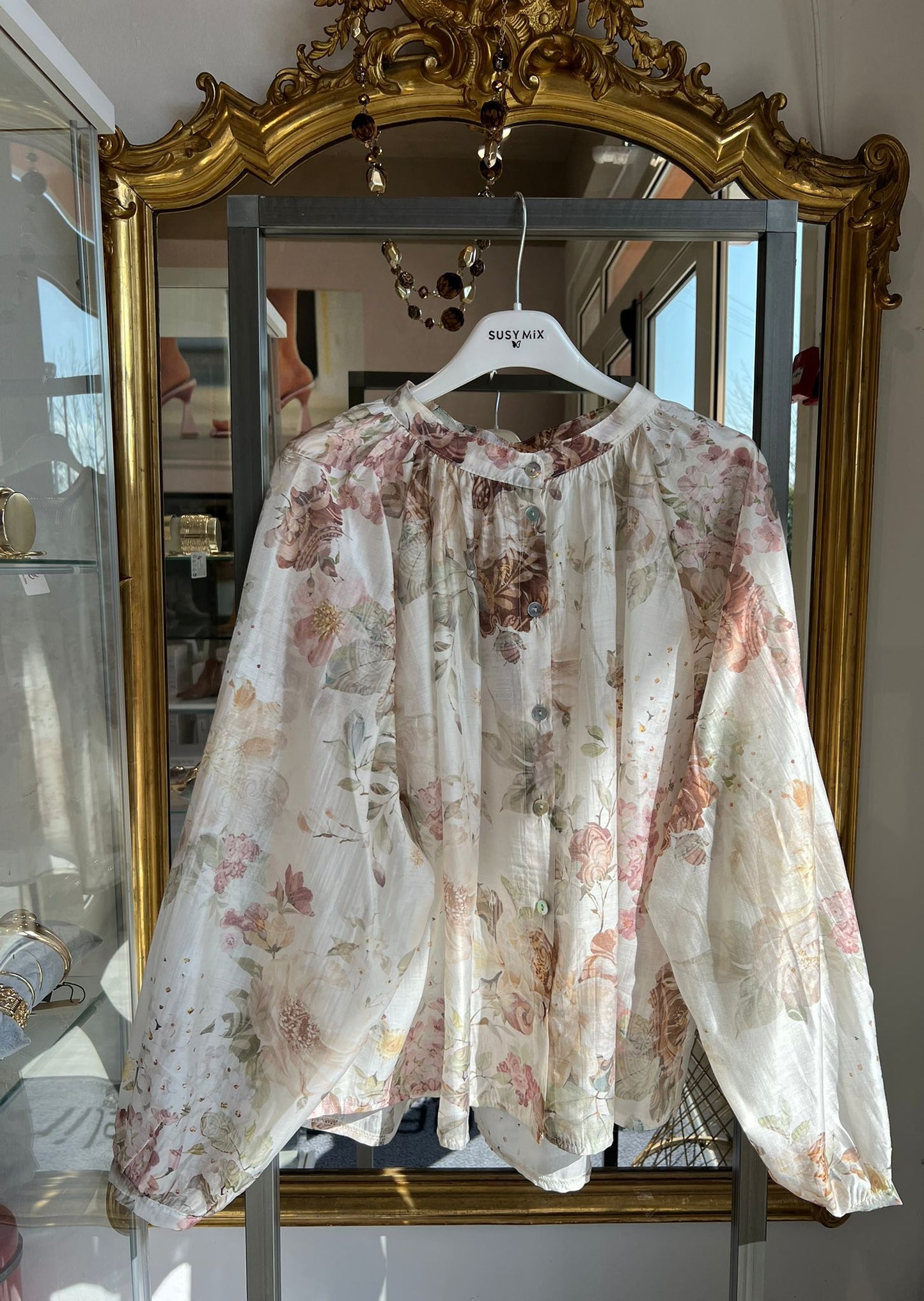 Camicia stampata pittore burro V_23500P