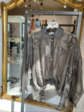 Camicia con ricamo verde salvia V_S26M57V