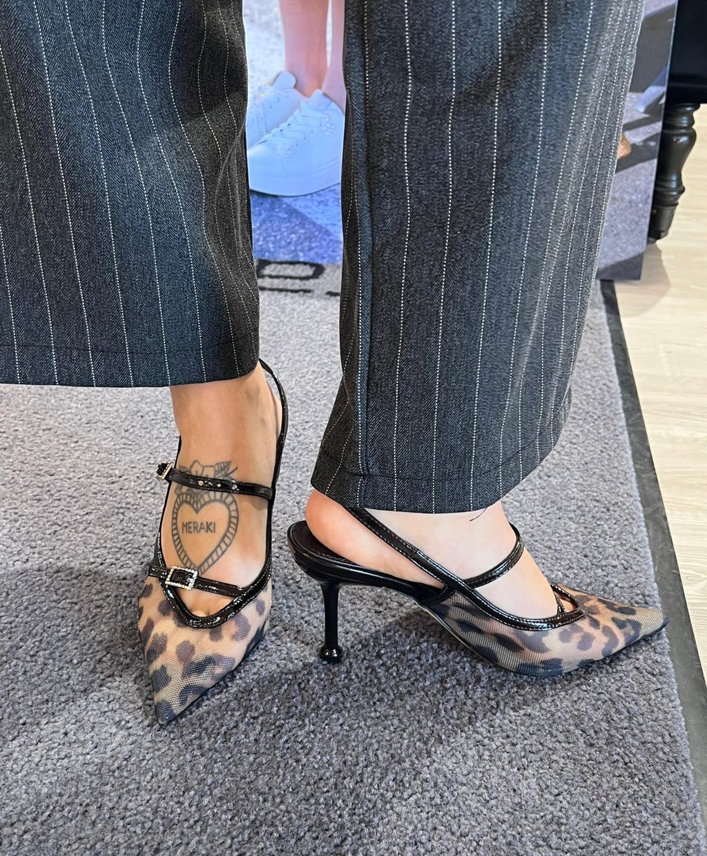 Slingback animalier caffè C_GD413