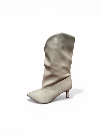Stivaletto 3/4 arricciato latte V_G77L