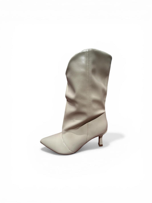 Stivaletto 3/4 arricciato latte V_G77L