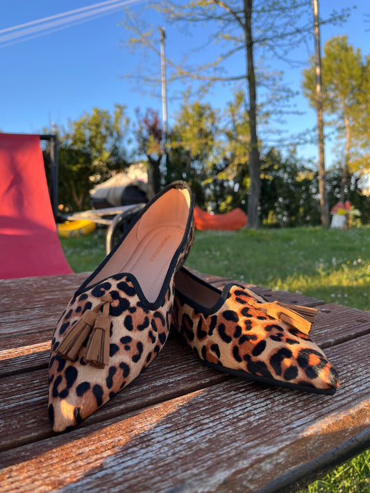 Ballerine leopardate con nappa V_A0325ML