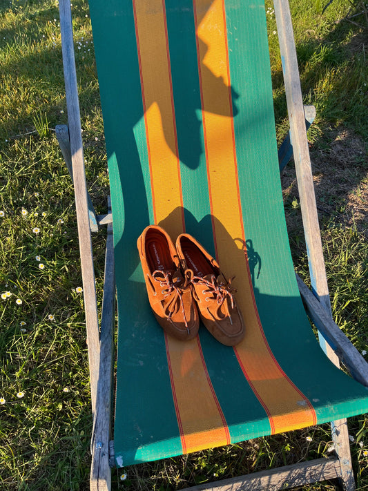 Mocassino in crosta cuoio con lacci V_A6001C